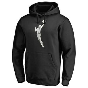 WNBA Fanatics Jumpwoman Logowoman Hoodie - Black / White Marble (Size Medium)